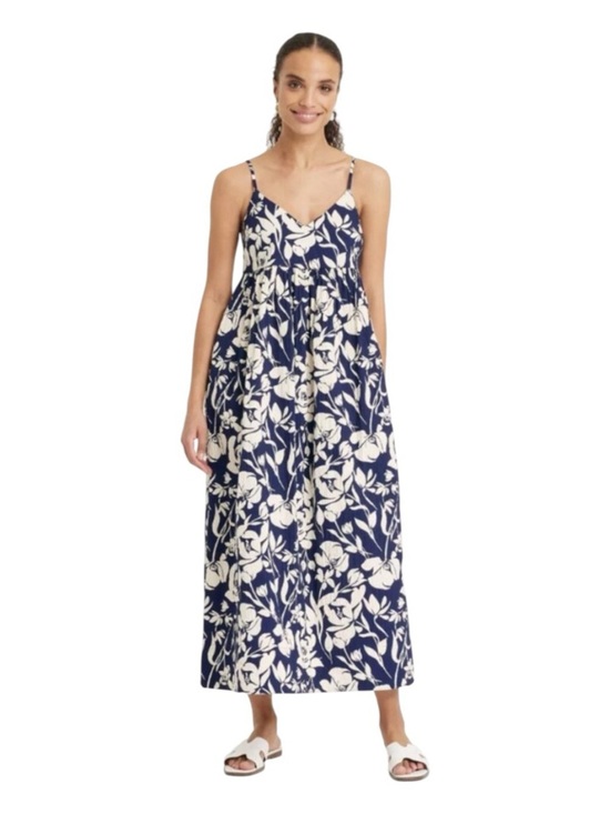 a new day Dresses & Skirts - A New Day Navy and Ivory Floral Maxi Dress - Size Medium